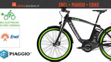 La bici elettrica Piaggio sarà distribuita e marchiata Enel Energia