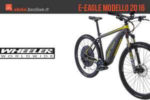 Foto promozionale per la mtb elettrica e-Eagle 2016 della Wheeler