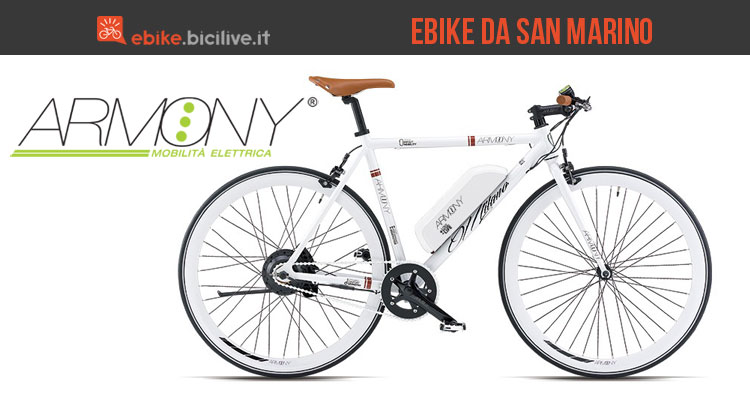 Un'immagine dedicata alle e-bike Armony, un produttore di bici elettriche di San Marino