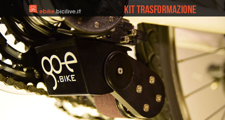 Una immagine promozionale del kit di trasformazione ebike go-e ONwheel