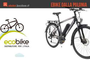 Una immagine promozionale per l'azienda polacca EcoBike e le sue bici elettriche