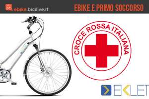 Una immagine per le bici elettriche ekletta e la croce rossa italiana