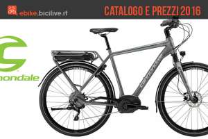 Una immagine per il catalogo e il listino prezzi 2016 delle ebike Cannondale