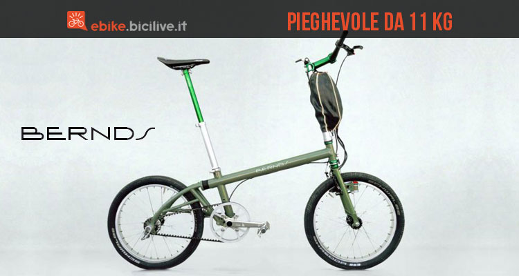 Una foto per la Tune-E-Bike, la bici elettrica pieghevole di Bernds