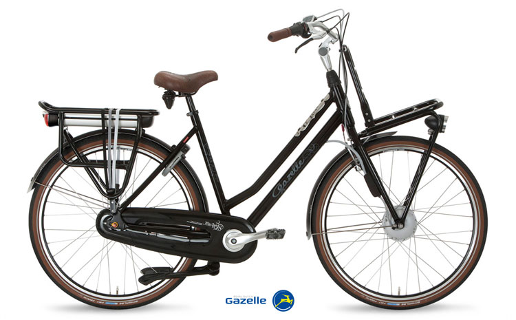 Una foto della bici elettrica Miss Grace C7 HF della casa olandese Gazelle.