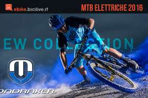 Una foto promozionale per le nuove mtb elettriche Mondraker 2016