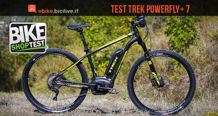 foto della bici elettrica trek powerfly+ 7 vista di profilo