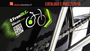 Bici elettriche Ducati Free DUCk: catalogo e listino prezzi 2016