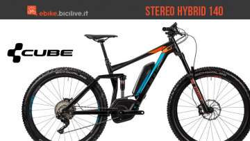 La mountain bike elettrica Cube Stereo Hybrid 140 HPA 500 27.5+
