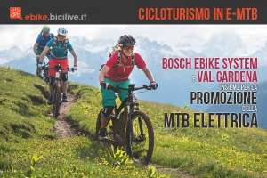 Cicloturismo con le e-mtb e mountain bike elettriche in Val Gardena e nelle Dolomiti