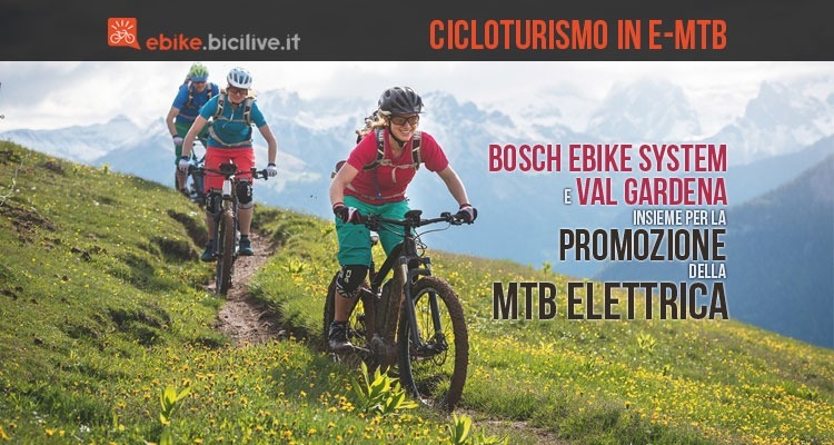 Cicloturismo con le e-mtb e mountain bike elettriche in Val Gardena e nelle Dolomiti