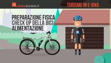 Guida al cicloturismo su bici elettrica toccando i temi dell'alimentazione, la preparazione fisica e lo stato della bici