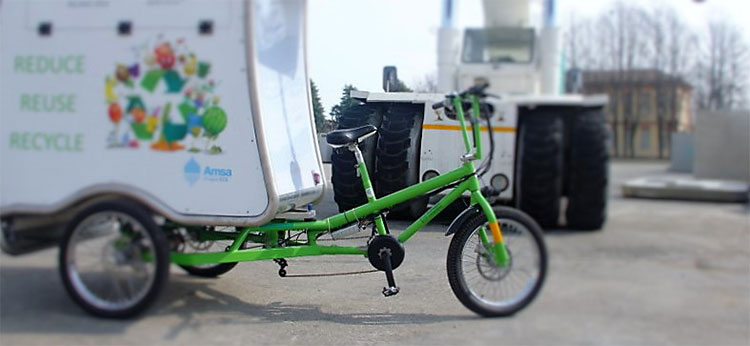 Una bicicletta cargo trasformata in elettrica grazie a Bikee Bike