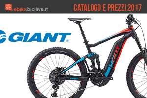 Catalogo e listino prezzi 2017 bici elettriche a pedalata assistita Giant
