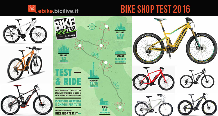 bike shop test 2016 prova biciclette a pedalata assistita a Milano, Bologna e Roma