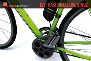 Kit di trasformazione bici normale in elettrica Bimoz