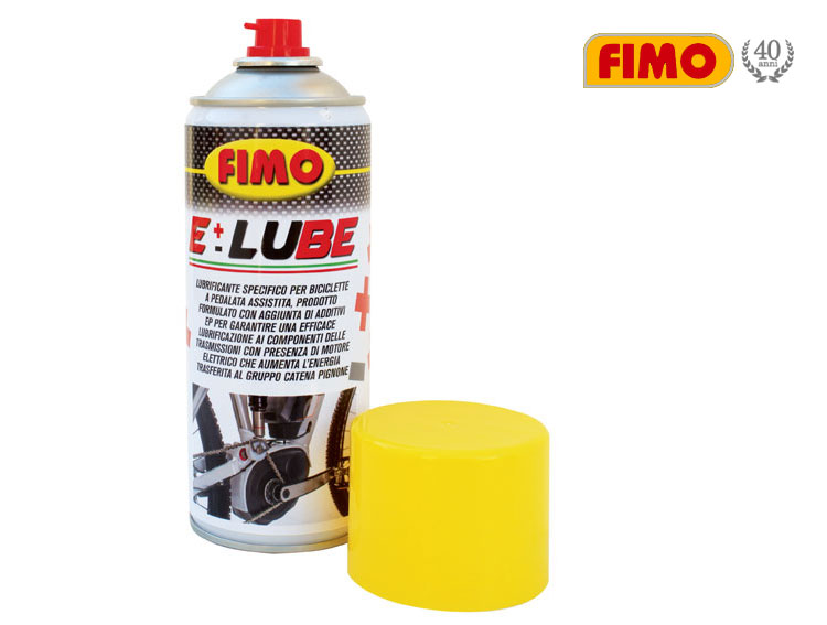 Una bomboletta spray di lubrificante per ebike Fimo E-Lube