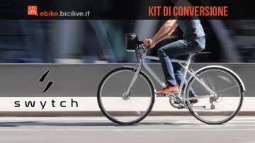 bicicletta con kit di conversione ebike swytch