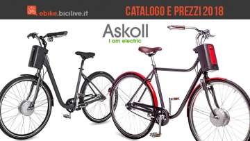 bici elettriche dal catalogo askoll 2018