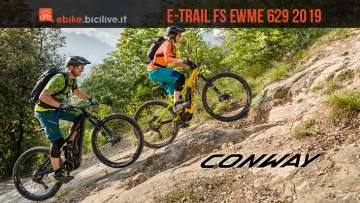 biker in sella a MTB elettiche Conway eWME 2019