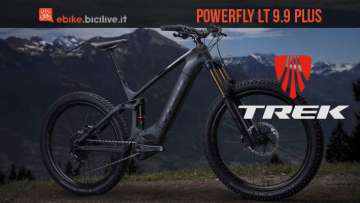 Una mountain bike elettrica biammortizzata Trek Powerfly LT 9.9 Plus 2019