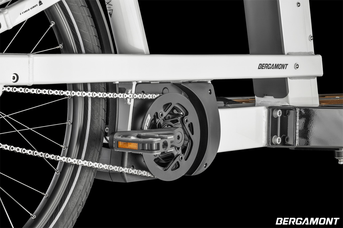 Il dettaglio della trasmissione della cargo bike elettrica Bergamont E-Cargoville LJ 70 anno 2020