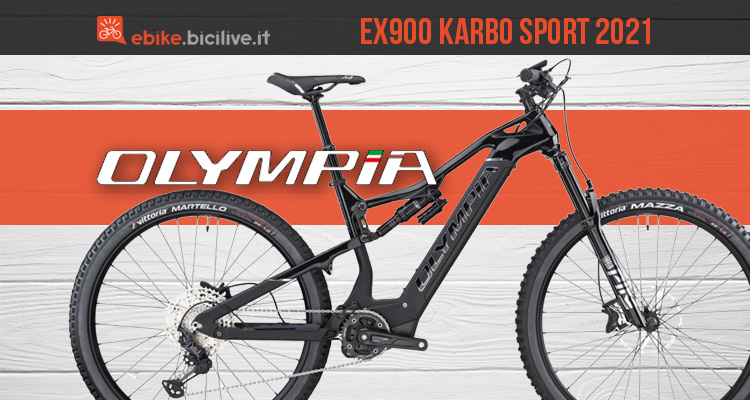 La nuova mtb elettrica Olympia EX900 Karbo Sport 2021