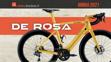 La nuova ebike da corsa De Rosa Anima 2021 in colorazione fashion gold