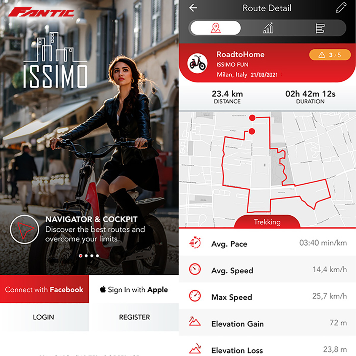 Una schermata dell’App Issimo mostra il navigatore attivo e i relativi dati