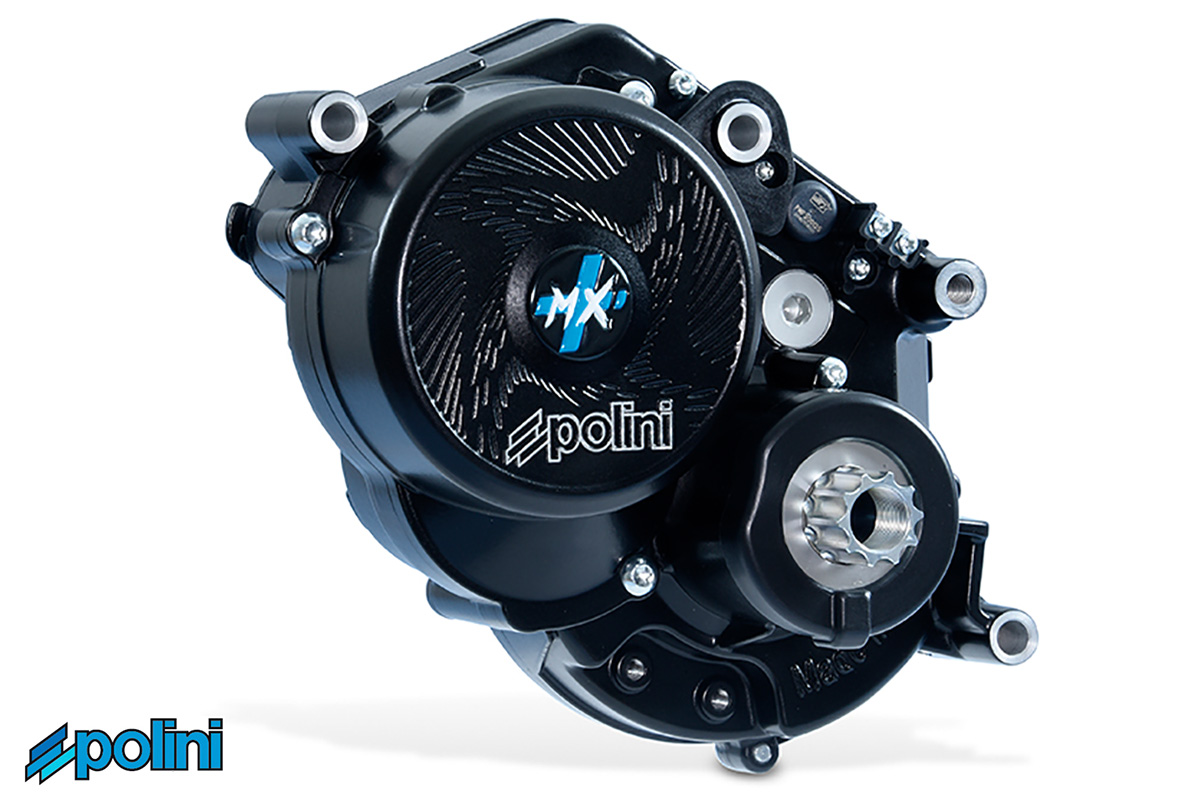 Dettaglio del motore Polini E-P3+ MX creato appositamente per mountain bike elettriche