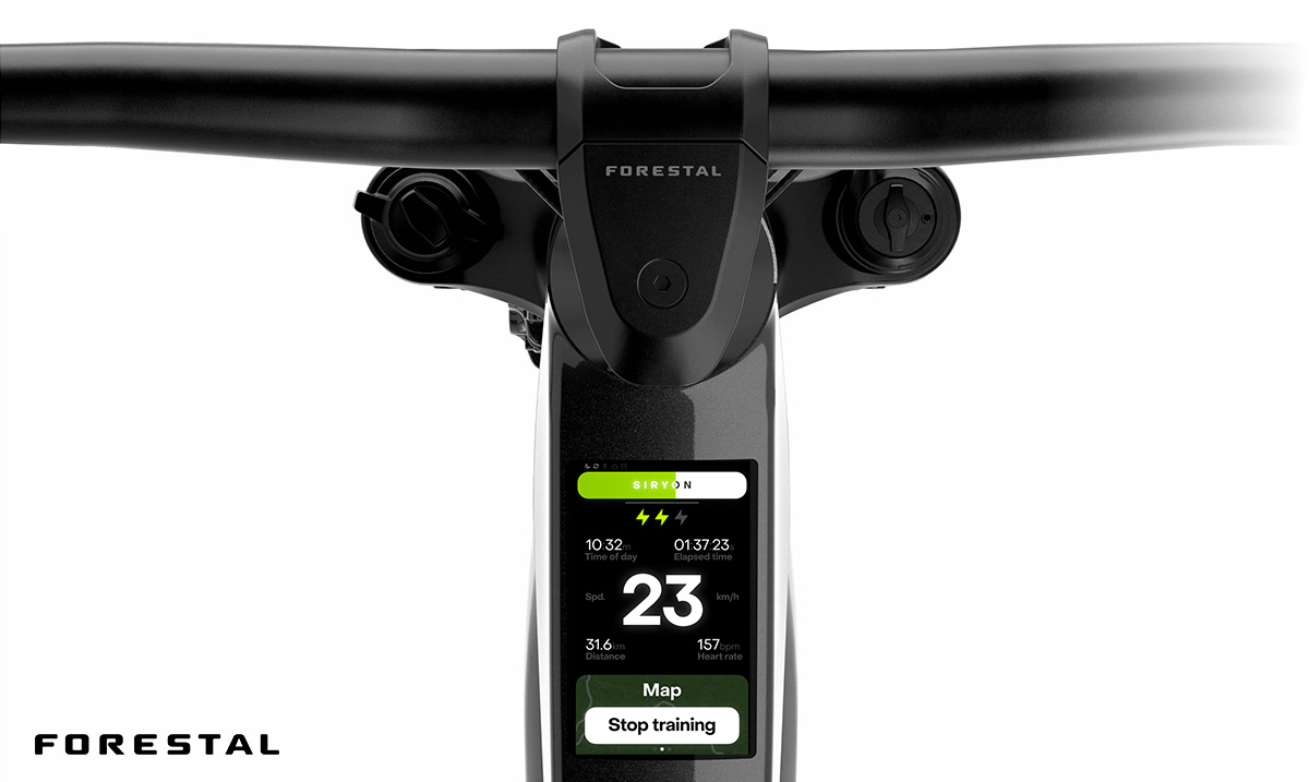 Dettaglio del display integrato nel telaio delle nuove ebike Forestal Bikes 2021