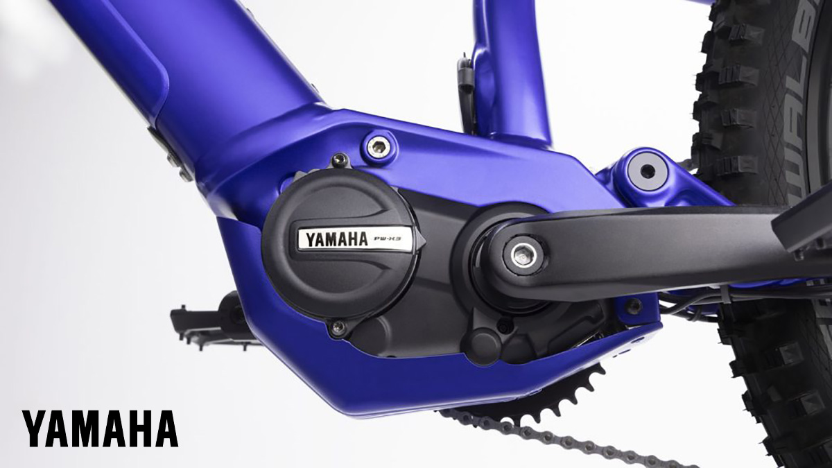 Dettaglio del motore Yamaha PW-X3 montato su una bici elettrica