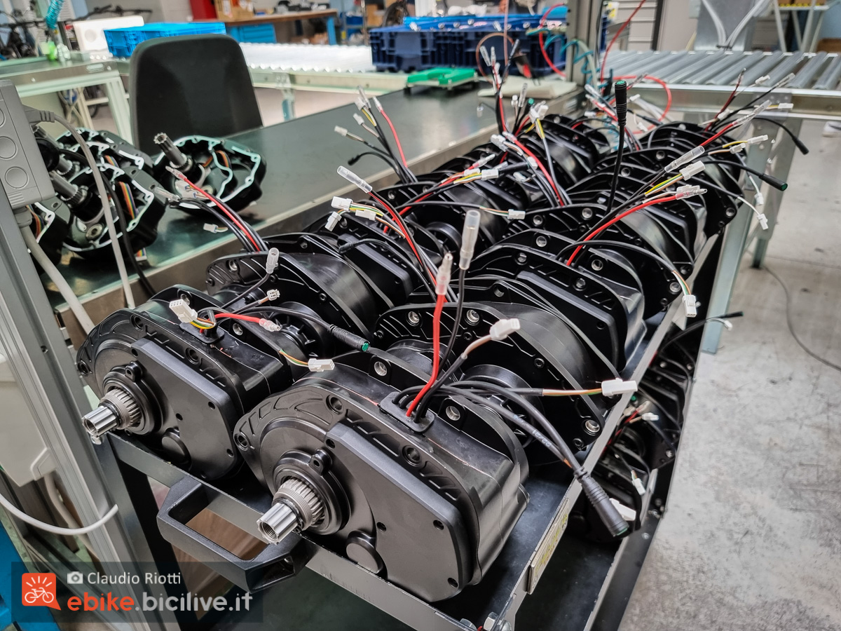 Foto di alcuni motori elettrici di OLI Ebike Systems
