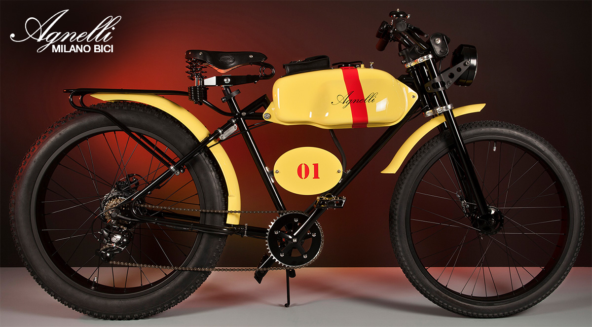 Una delle ebike create dall'officina di Agnelli Milano bici 