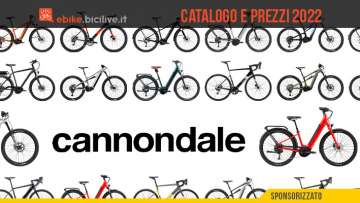 Il catalogo e i prezzi delle nuove ebike Cannondale 2022