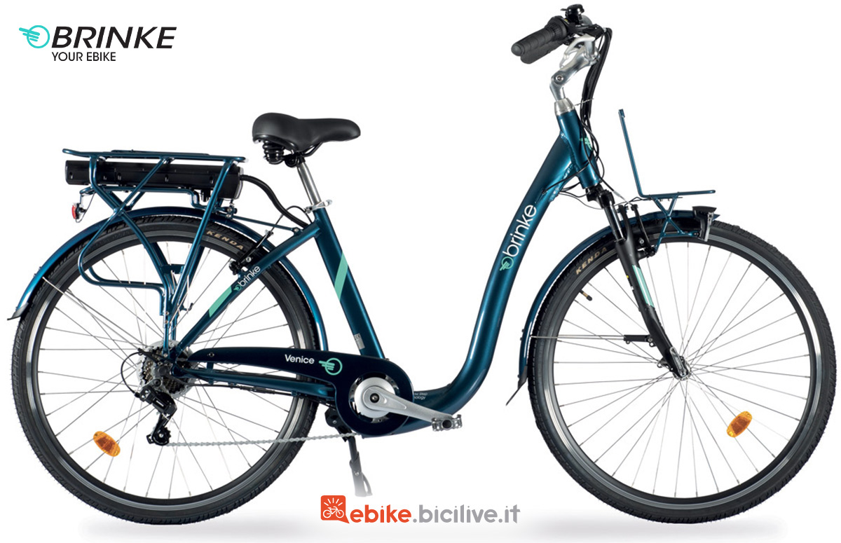 La nuova bici elettrica da città Brinke Venice Blu Ottanio 2022