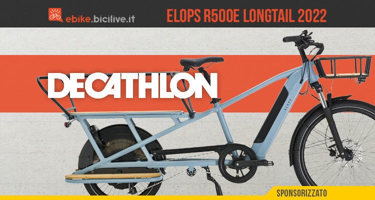 Il nuovo modello di ebike cargo Decathlon Elops R500E Longtail 2022