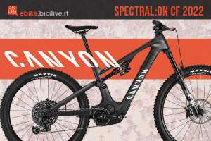 Canyon Spectral:ON CF e CFR 2022: e-MTB motore Shimano EP8