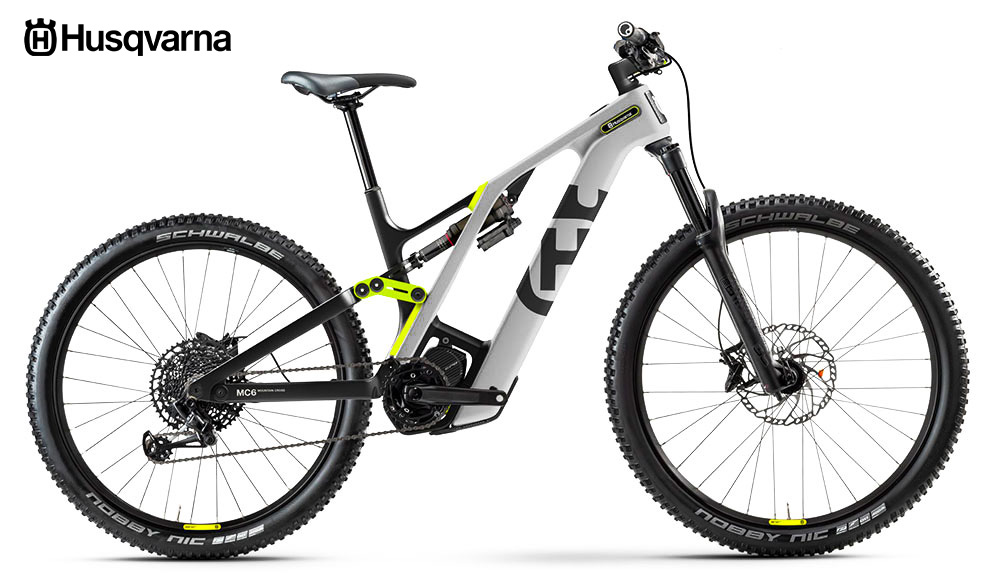 La nuova mountainbike elettrica biammortizzata Husqvarna MC6 2022