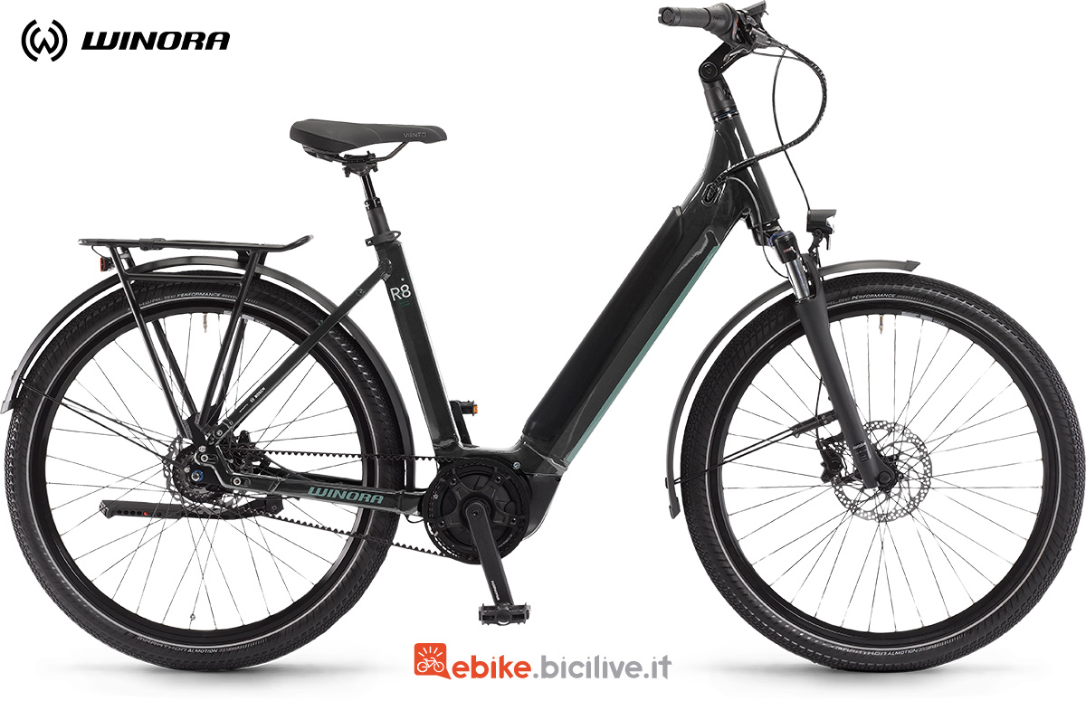 La nuova bici elettrica da trekking Winora Sinus R8 Damen 2022