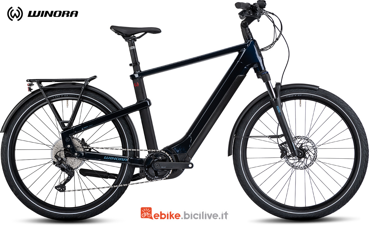 La nuova bicicletta elettrica da città Winora Yakun 10 Herren 2022