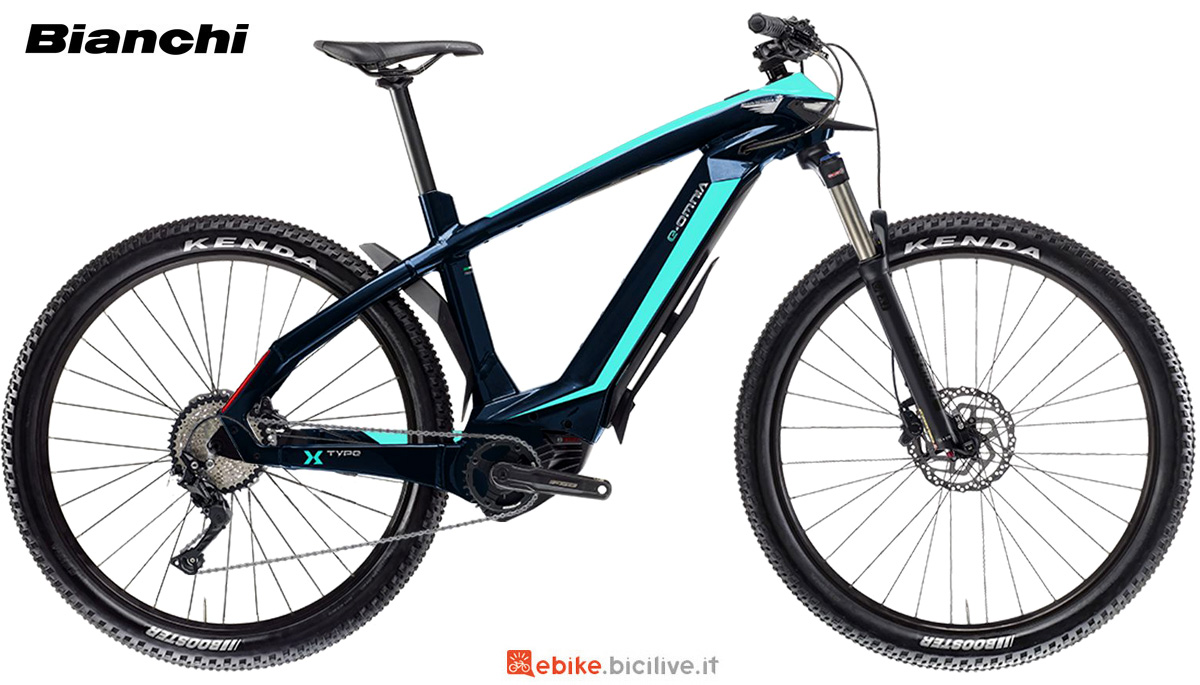 Una eMTB front suspended Bianchi e-Omnia X Type Deore 2023