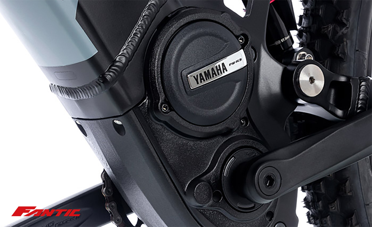 Dettaglio del motore Yamaha PW-X3 montato sulle nuove mtb elettriche Fantic Trail 2023