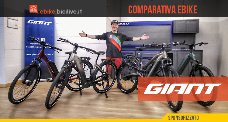 Foto di Claudio Riotti durante la comparativa delle ebike da trekking di Giant