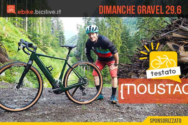 Foto di Claudio Riotti durante il test della Moustache Dimanche Gravel 29.6.