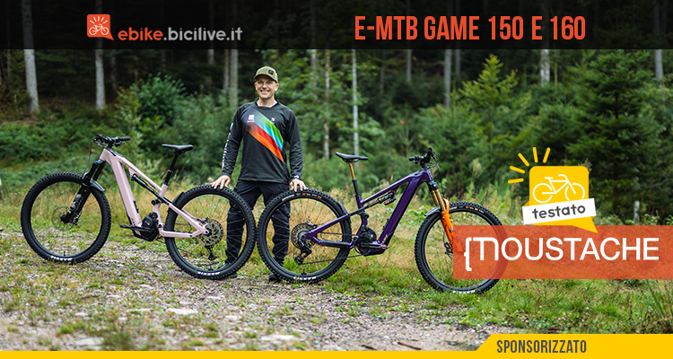 Foto di Claudio Riotti durante il test delle e-mtb Moustache Game 2025