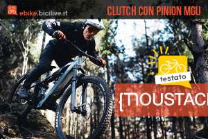 Foto di Claudio Riotti durante il test della emtb CLUTCH di Moustache.