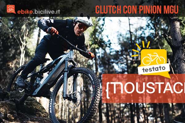 Foto di Claudio Riotti durante il test della emtb CLUTCH di Moustache.