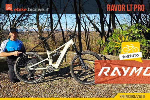 Foto di Claudio Riotti durante il test della eMTB Raymon Ravor LT Pro.