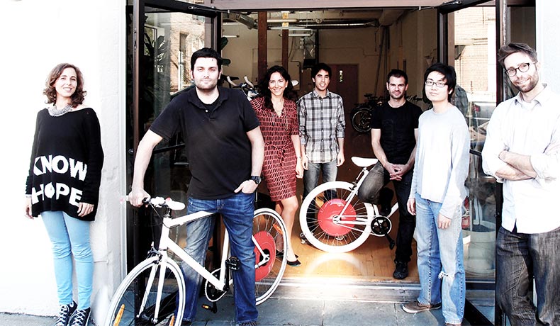 Il team che ha sviluppato il progetto Copenhagen Wheel